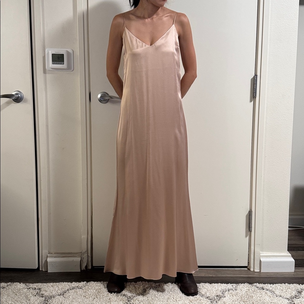 Reformation Shiny Pink Jordyn Slip Dress - Picture 4 of 15